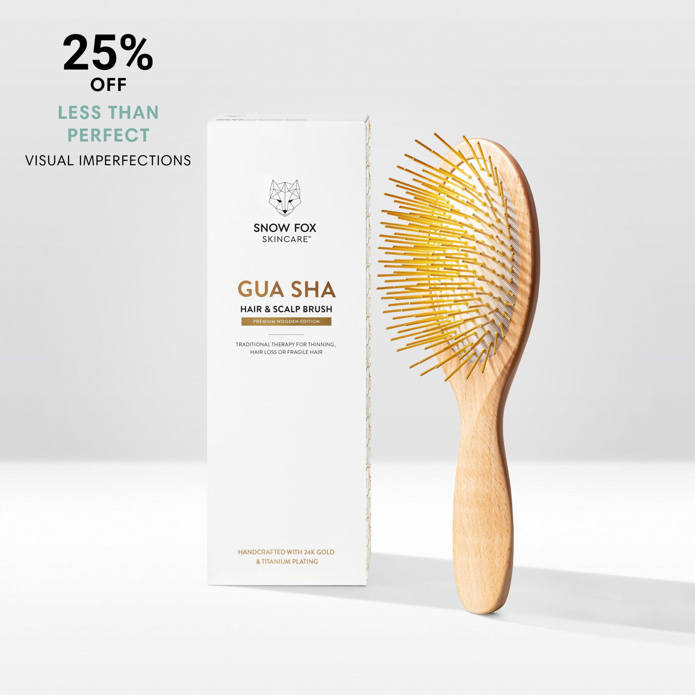 Gua Sha Hair & Scalp Brush: Premium Wooden Edition (Less Than Perfect)